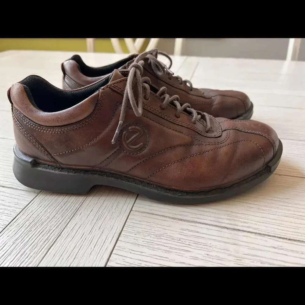 Ecco Men's Shoes, Brown, Light Shock Lace Up, Leather, Oxford Style EU Size‎ 42